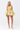 Cora One Shoulder Ruffle Cutout Mini Dress In Yellow