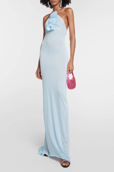 Alexia Halterneck Floral-appliquΓ© Maxi Dress