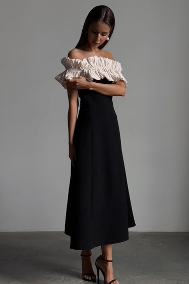 Bonnie Off Shoulder Ruffle Maxi Dress