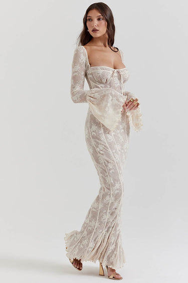 French Mermaid Hem Lace Dress