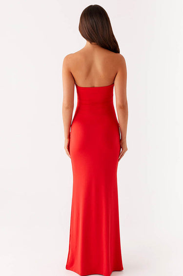 Cutout Design Mature Style Slim Maxi Dress
