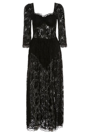 Esther Sweetheart Lace Maxi Dress